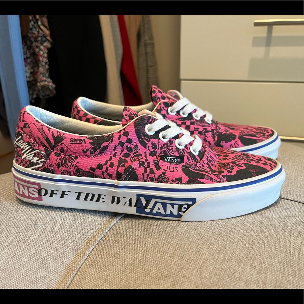 Pink & Black Vans Womens Size 7.5